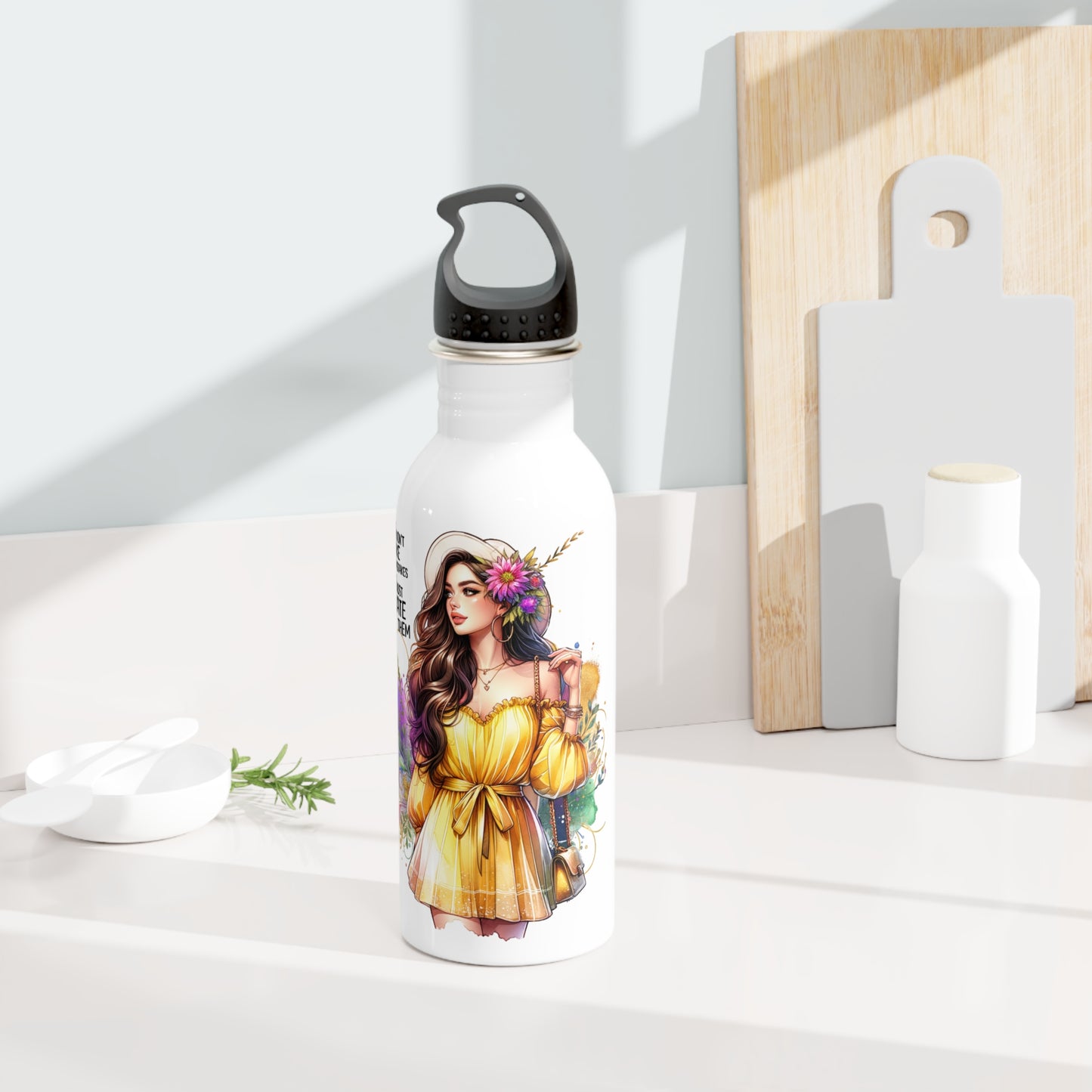 I Don't Make Mistakes, I Date Them Chic Traveling Water Bottle with Inspirational Quote, Reusable for Fitness, Outdoor Adventures, Gym, Eco-Friendly Gift for Her