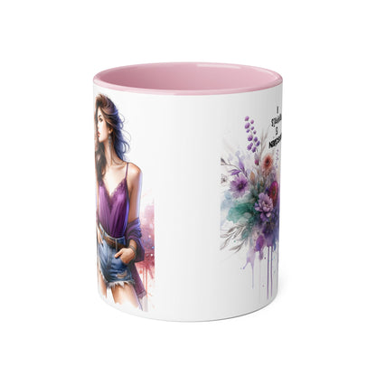 Stylish Quote Mug, Fashion Lover Gift, Narcissist Coffee Cup, Floral Design Mug, Unique Drinkware for Her