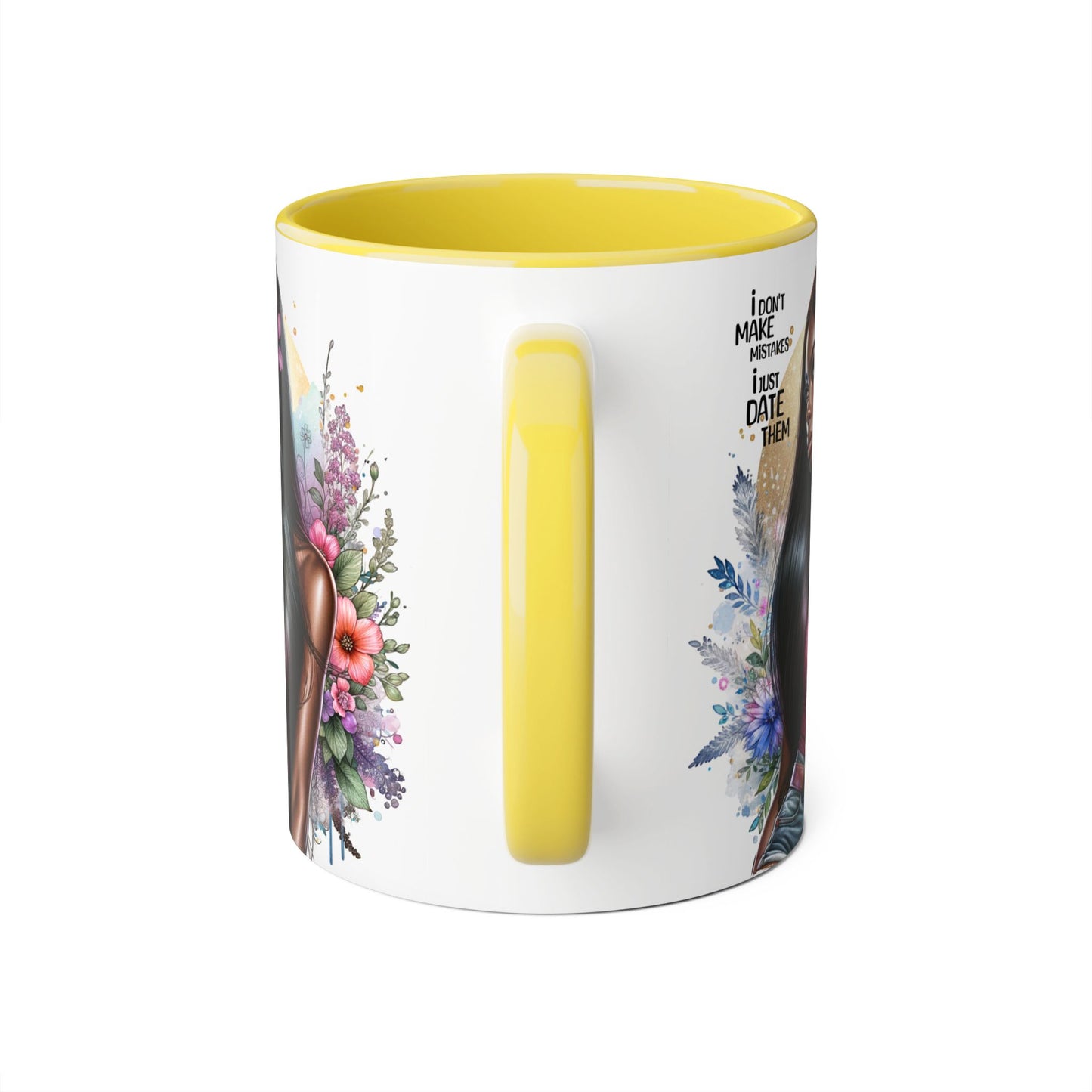 I Don't Make Mistakes, I Date Them Gorgeous Floral Accent Mugs | Perfect Gift for Coffee Lovers | Stylish Home Decor | Unique Birthday, Anniversary, or Just Because Gift