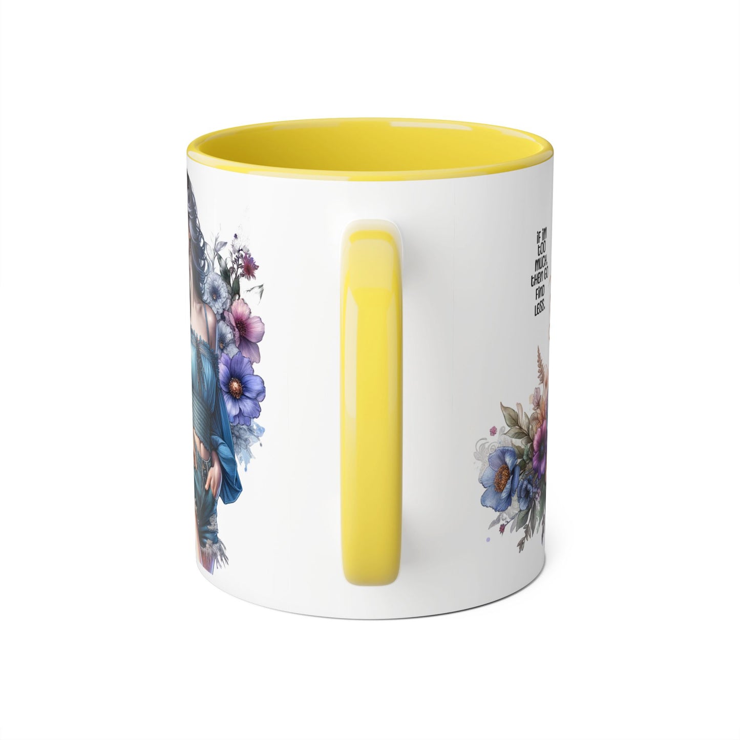 Floral Art Accent Mug, Inspirational Coffee Cup, Gift for Her, Flower Design Mug, Motivational Tea Mug, Unique Housewarming Gift