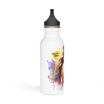 Thank U, Next Colorful Stainless Steel Water Bottle with Artistic Design, Outdoor Hydration, Gift for Her, Fitness Accessory, Unique Water Bottle, [...]