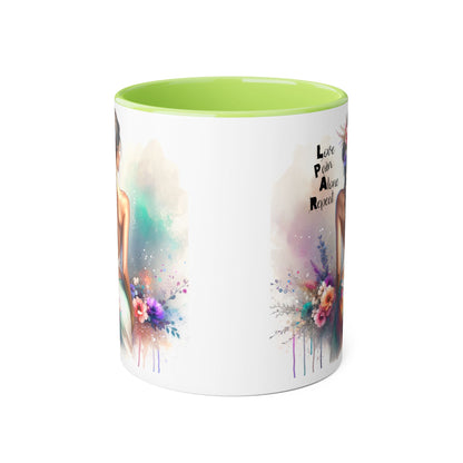 Boho Love Pain Alone Mug, Inspirational Gift, Handmade Coffee Cup, Artistic Ceramic Drinkware, Unique Home Decor