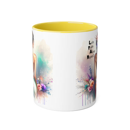 Boho Love Pain Alone Mug, Inspirational Gift, Handmade Coffee Cup, Artistic Ceramic Drinkware, Unique Home Decor