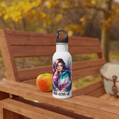 1-800-Boys-Lie Chic Stainless Steel Water Bottle - Trendy Drinkware for Girls, Fitness, Travel, Gifts
