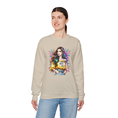 1-800-Boys-Lie Colorful Graphic Crewneck Sweatshirt - 'Boys Lie' Design, Unisex Sweatshirt, Trendy Gift, Casual Wear, Comfortable Outfit