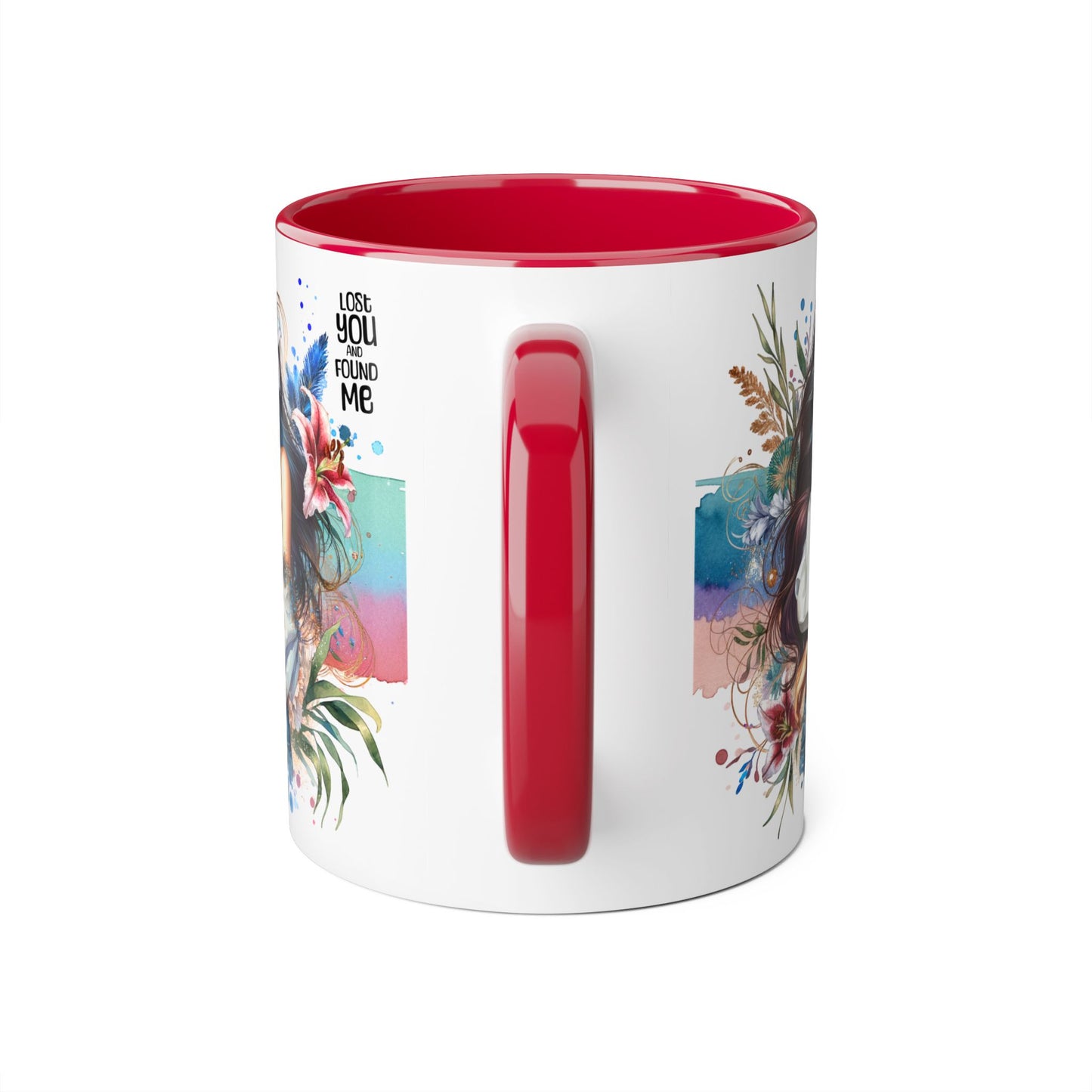 Lost You and Found Me Bohemian Accent Mug | Inspirational Gift for Her | Floral Coffee Cup | Unique Tea Mug | Art Lover's Drinkware