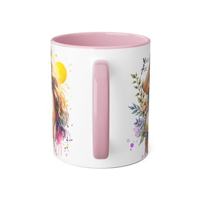 Yuck Fou Stylish Art Mugs for Her, Inspirational Coffee Cup, Gift for Friends, Floral Design Mug, Unique Home Decor