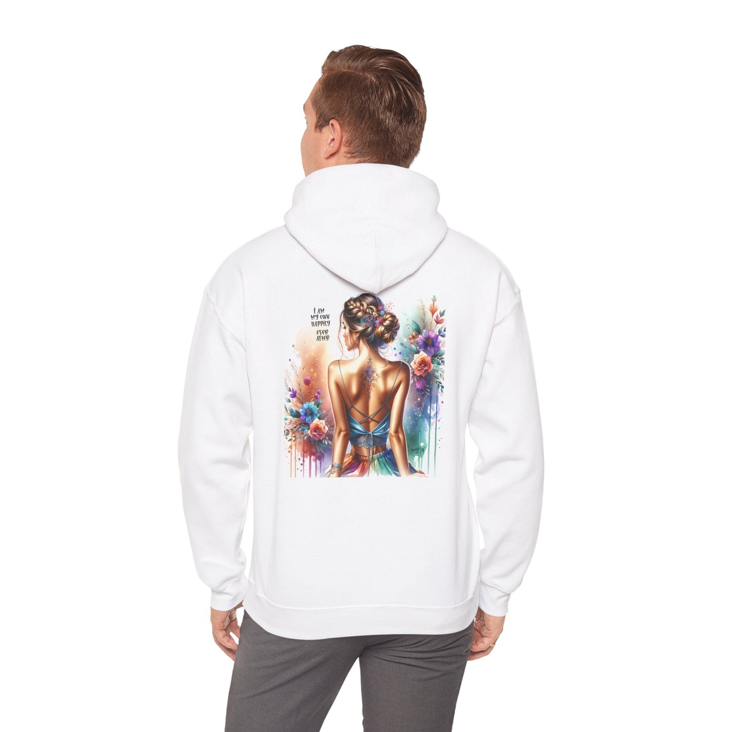 I Am My Own Happily Ever After Bohemian Artwork Hoodie – Inspirational ‘Live Life Happy’ Design