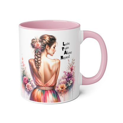 Artistic Floral Accent Mug - Inspirational Gift for Women, Coffee Lover's Decor, Unique Tea Mug, Perfect for Birthdays, Self-Care
