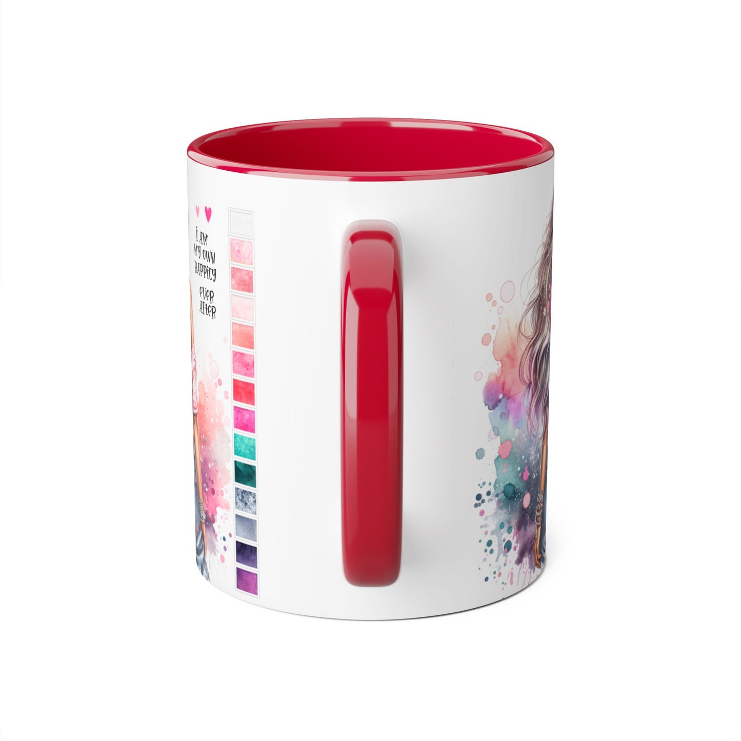 I Am My Own Happily Ever After Colorful Inspirational Accent Mug - Perfect for Coffee Lovers, Art Enthusiasts, Gift Ideas, Motivational Coffee Cup, Cozy Vibes