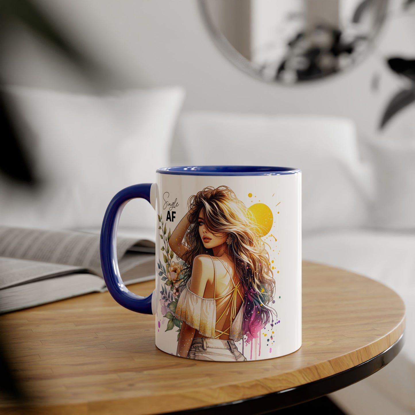 Single AF Chic Single AF Mug | Trendy Coffee Cup for Single Mood | Perfect Gift for Friends, Birthdays, Housewarming, Inspirational Decor