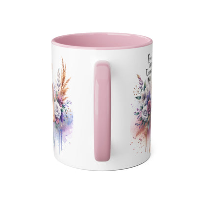 Free and Loving Me Chic Floral Accent Mug - Perfect Gift for Nature Lovers, Coffee Drinkers, Home Decor, Inspirational, Mother’s Day