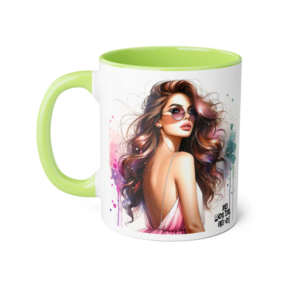 It's Not Me, It's You Humoristic Chic Abstract Accent Mug, Vibrant Coffee Cup, Trendy Gift for Her, Colorful Art Mug, Fashionista Drinkware