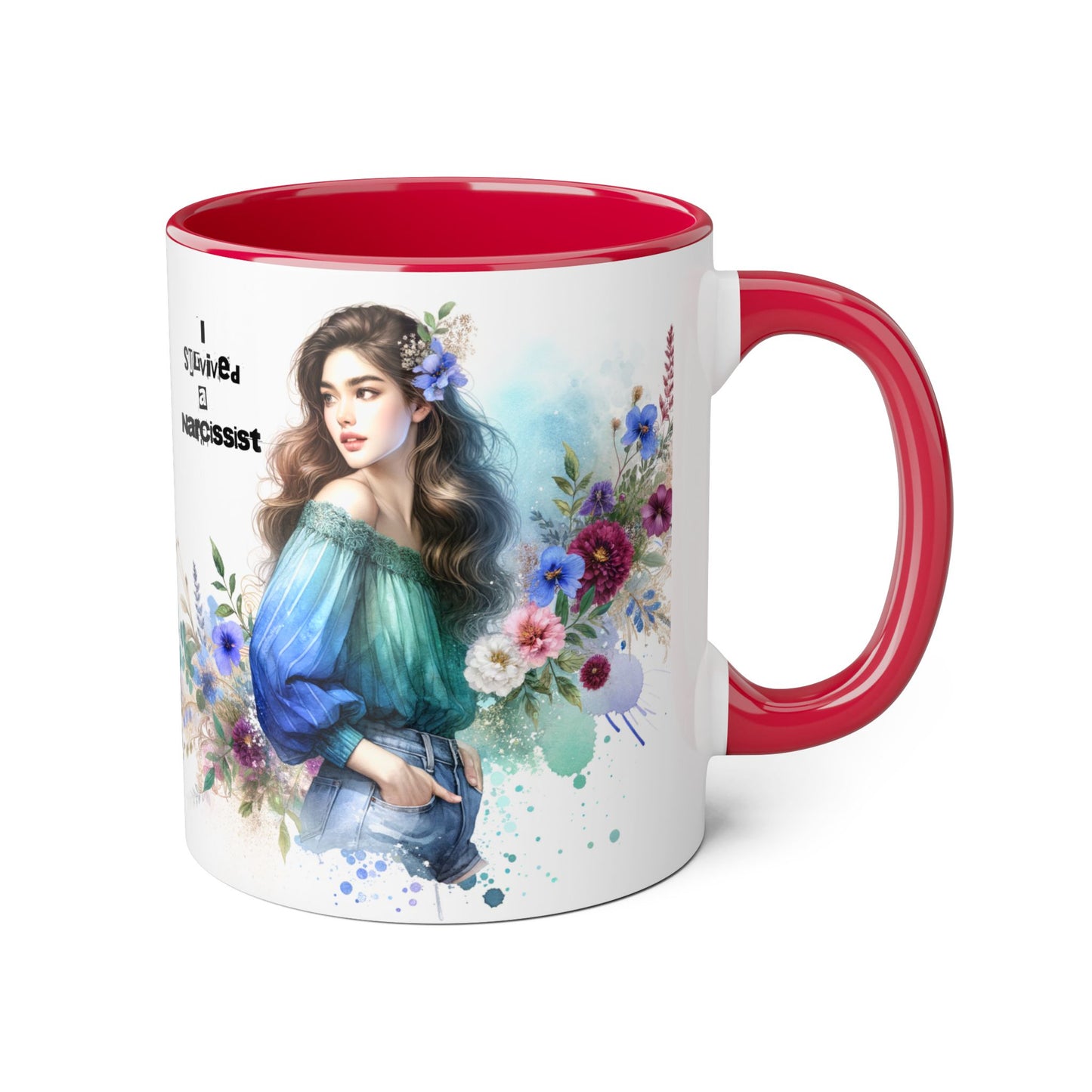 Survivor Accent Mug, Inspirational Gift Mug, Unique Art Coffee Cup, Self-Care Mug for Her, Perfect for Friendship, Recovery Gift