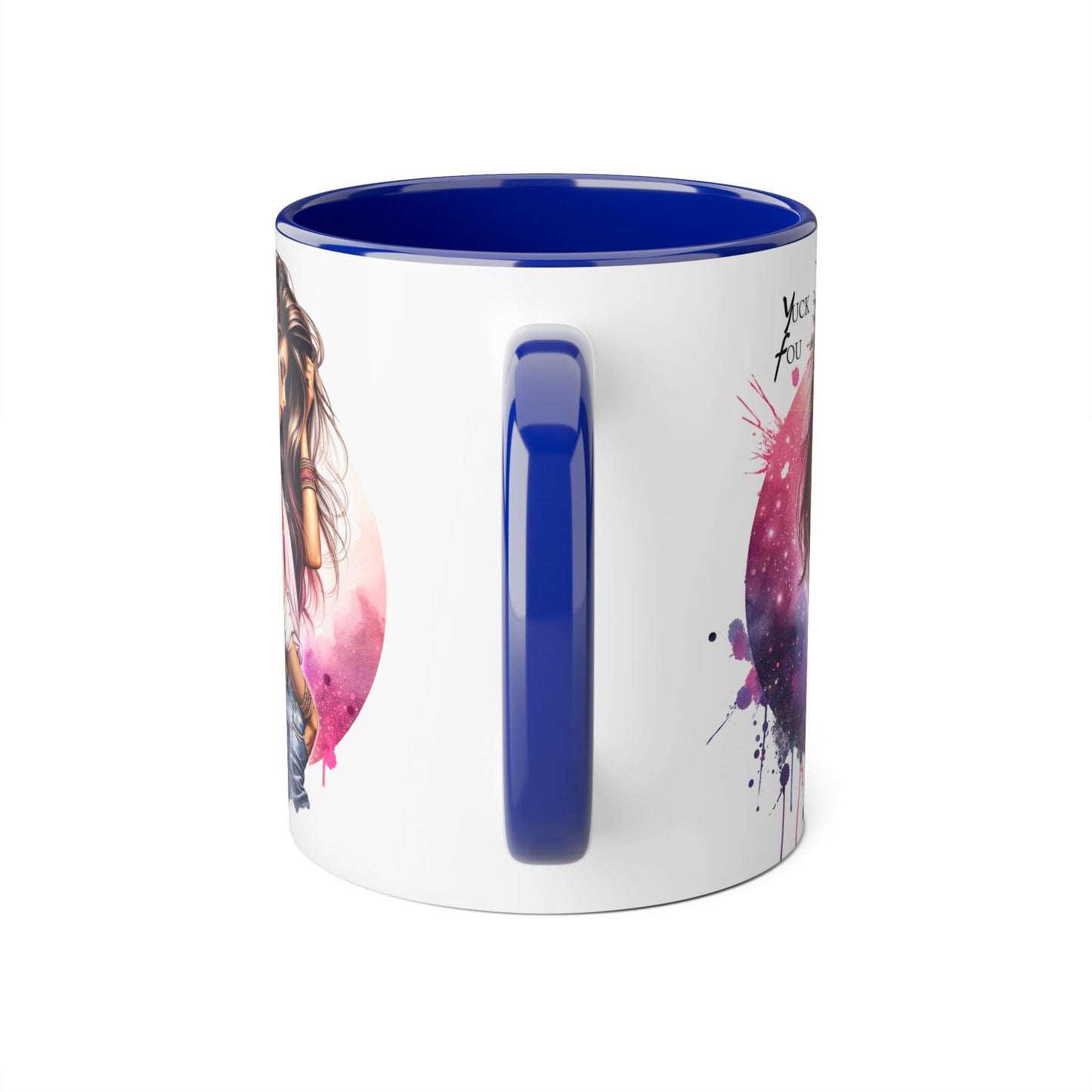 Yuck Fou Stylish Accent Mugs, Floral Design for Coffee Lovers, Unique Gift, Art Mug, Personalized Drinkware, Vibrant Tea Cups