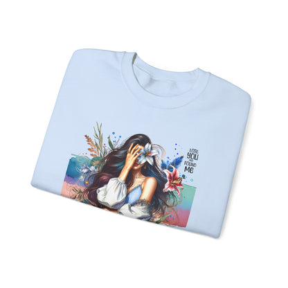 Lost You And Found Me Artistic Unisex Sweatshirt for Comfort and Style - Cozy Apparel, Gift for Her, Trendy Fashion, Relaxed Fit, Casual Wear