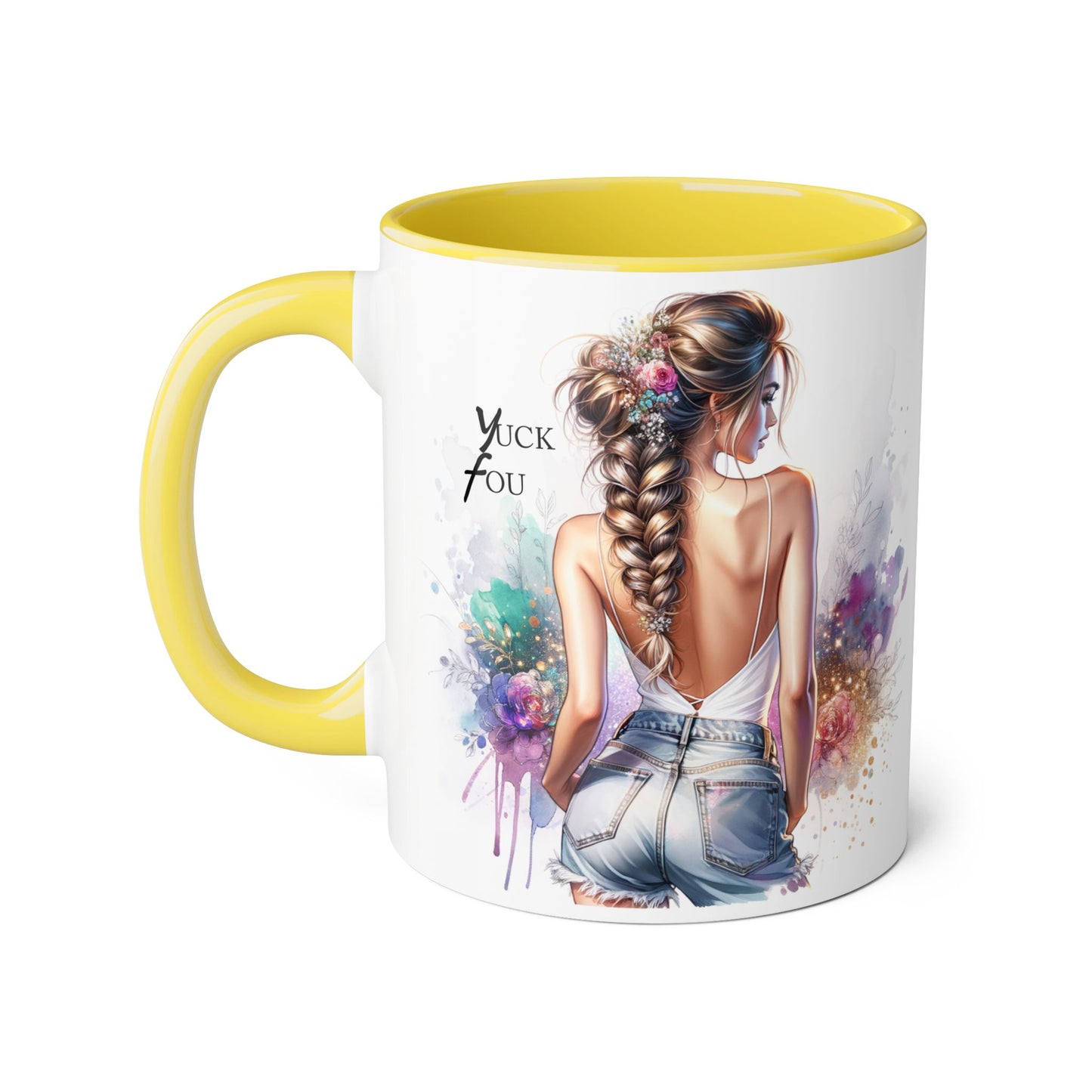 Yuck Fou Chic Coffee Mug, Stylish Drinkware, Gift for Friends, Art Mug, Inspirational Quote Mug, Unique Kitchen Decor, Fun Gift Idea