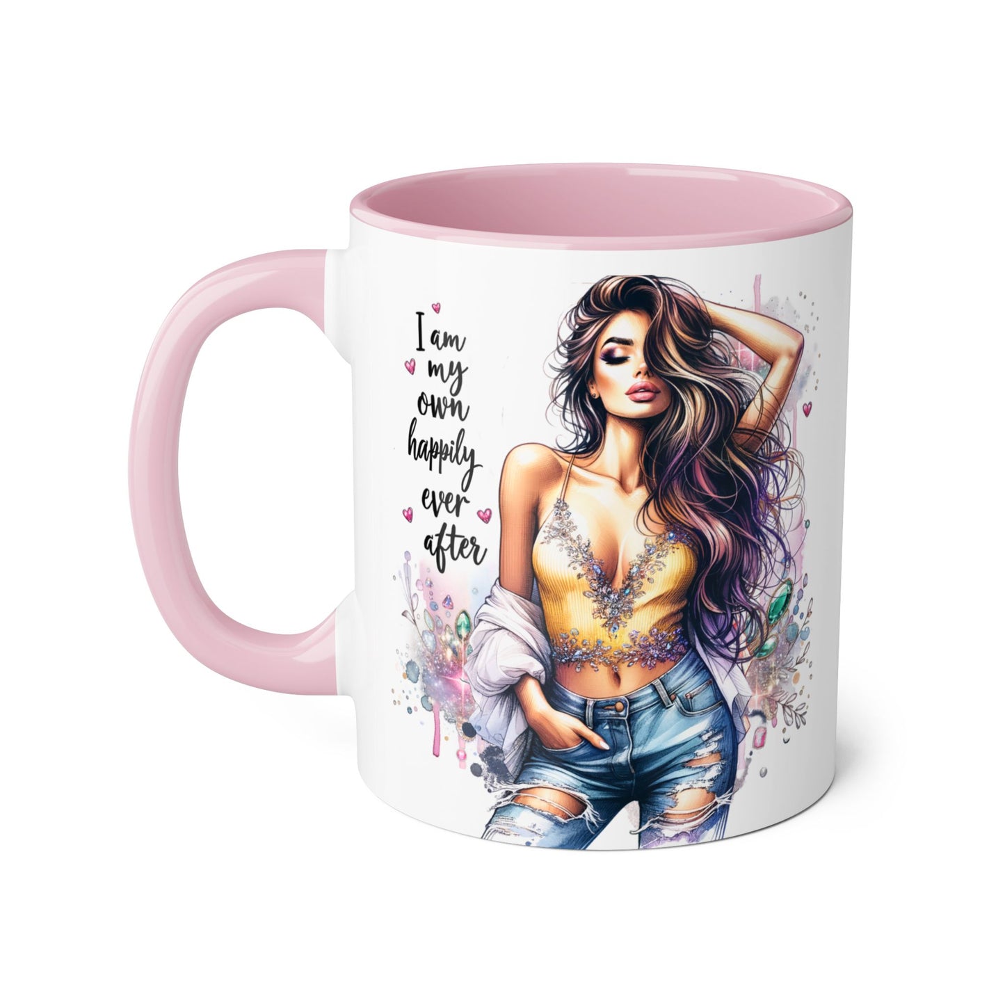 Inspirational Accent Mug - "I Am My Own Happily Ever After" 11oz Coffee Cup