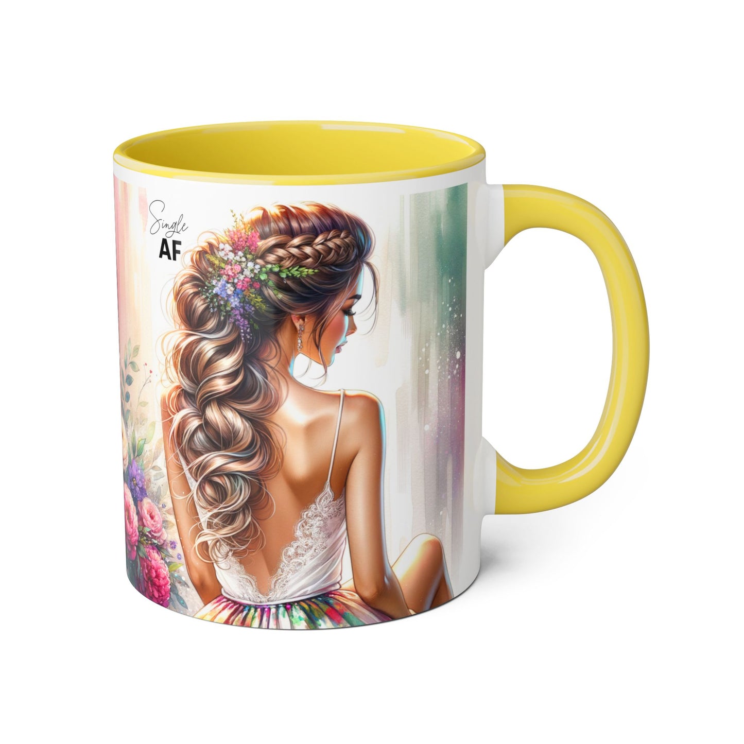 Elegant Floral Accent Mug - Perfect for Coffee Lovers, Gift for Her, Tea Time, Home Decor, Birthdays or Celebrations