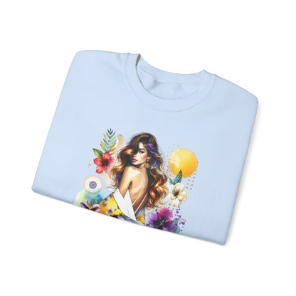 1-800-Boys-Lie Bohemian Floral Crewneck Sweatshirt, Trendy Oversized Sweater, Unique Gift for Her, Cozy Fall Apparel, Birthday & Casual Wear