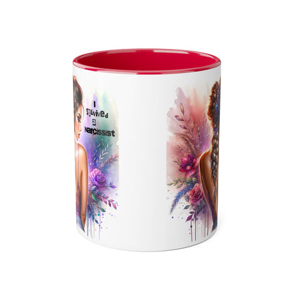 Artistic Accent Mug, Beautiful Coffee Cup, Unique Gift Idea, Home Décor, Self-Love Reminder, Floral Art Mug, Motivational Tea Cup