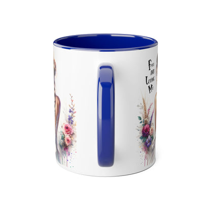 Bohemian Accent Mug with Floral Design | Free and Loving Me | Perfect Gift for Her, Wedding, or Everyday Use