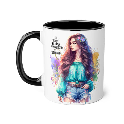 Funny Accent Mug - My Taste in Men is Probably a Disability Humor 11oz Cup