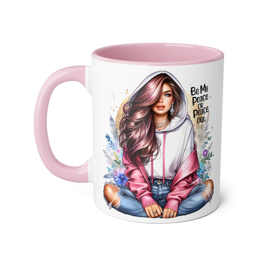 Be My Peace or Peace Out Accent Mug