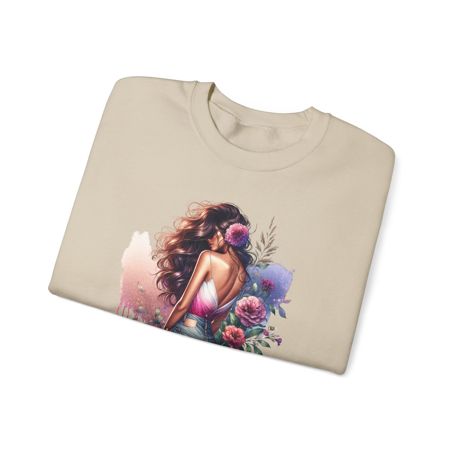 1-800-Boys-Lie Boss Babe Floral Sweatshirt | Unisex Comfortable Crewneck, Trendy Gift for Her, Affirmation Clothing, Cozy Fashion