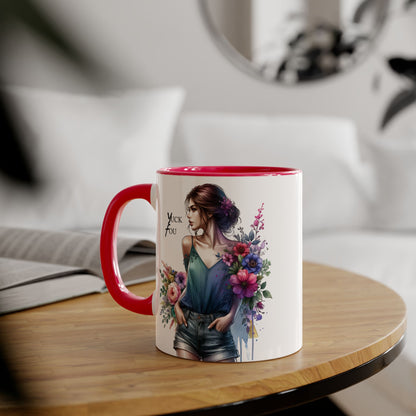 Yuck Fou Floral Art Accent Mug | Stylish Gift for Coffee Lovers, Housewarming, Birthdays, Creative Decor