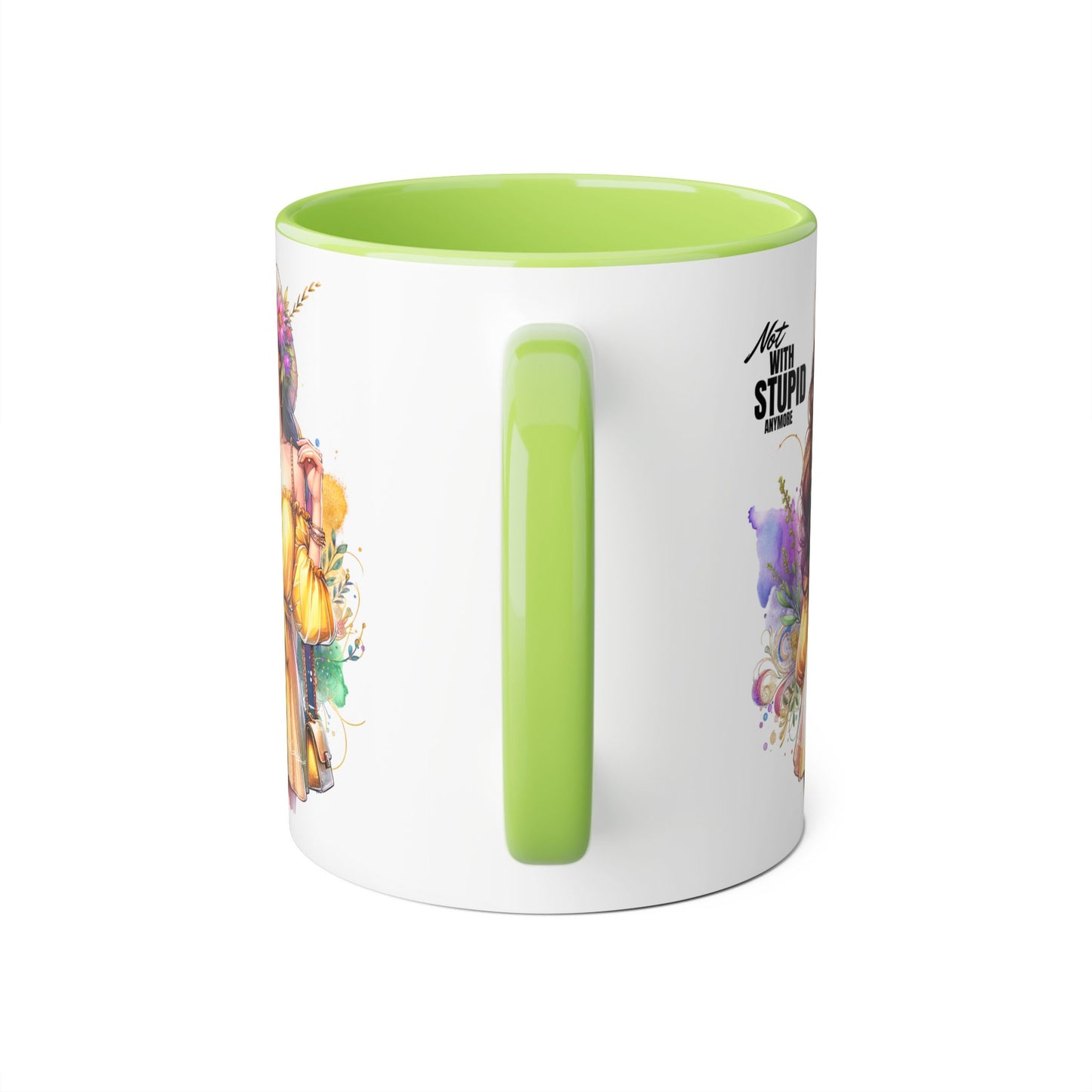 Not With Stupid Anymore Humoristic 11oz Accent Mug