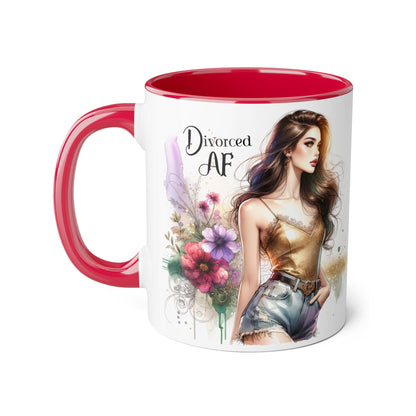 Divorced AF Ceramic Mug, Sassy Coffee Cup, Empowerment Gift, Self-Love Mug, Unique Mug for Women, Divorce Celebration