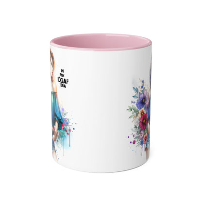 IDGAF Floral Accent Mug - Stylish Coffee Mug for Sassy Souls, Gift for Friends, Unique Home Decor, Perfect for Birthdays, Fun Collectible