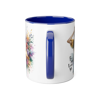 Free and Loving Me Bohemian Floral Accent Mug, Women's Gift, Coffee Mug, Inspirational Coffee Cup, Tea Lover's Mug