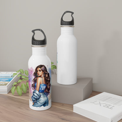 Thank U, Next Stainless Steel Water Bottle with Inspirational Design | Perfect for Fitness, Outdoors, Gifts, Motivational Quotes, Daily Use