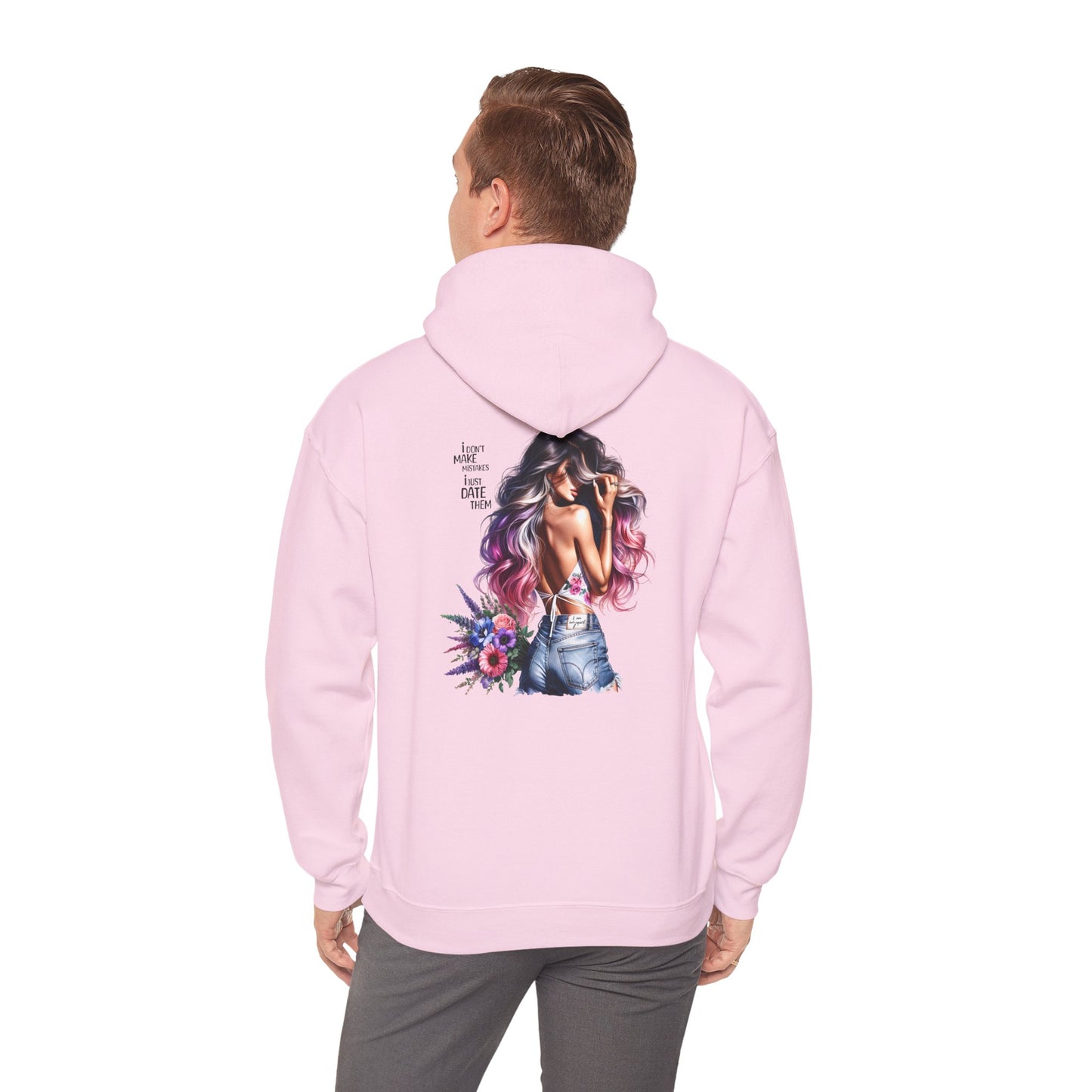 I Don`t  Make Mistakes, I Just Date Them Bohemian Floral Art Hoodie - Cozy Unisex Sweatshirt, Casual Wear, Gift for Her, Spring Fashion