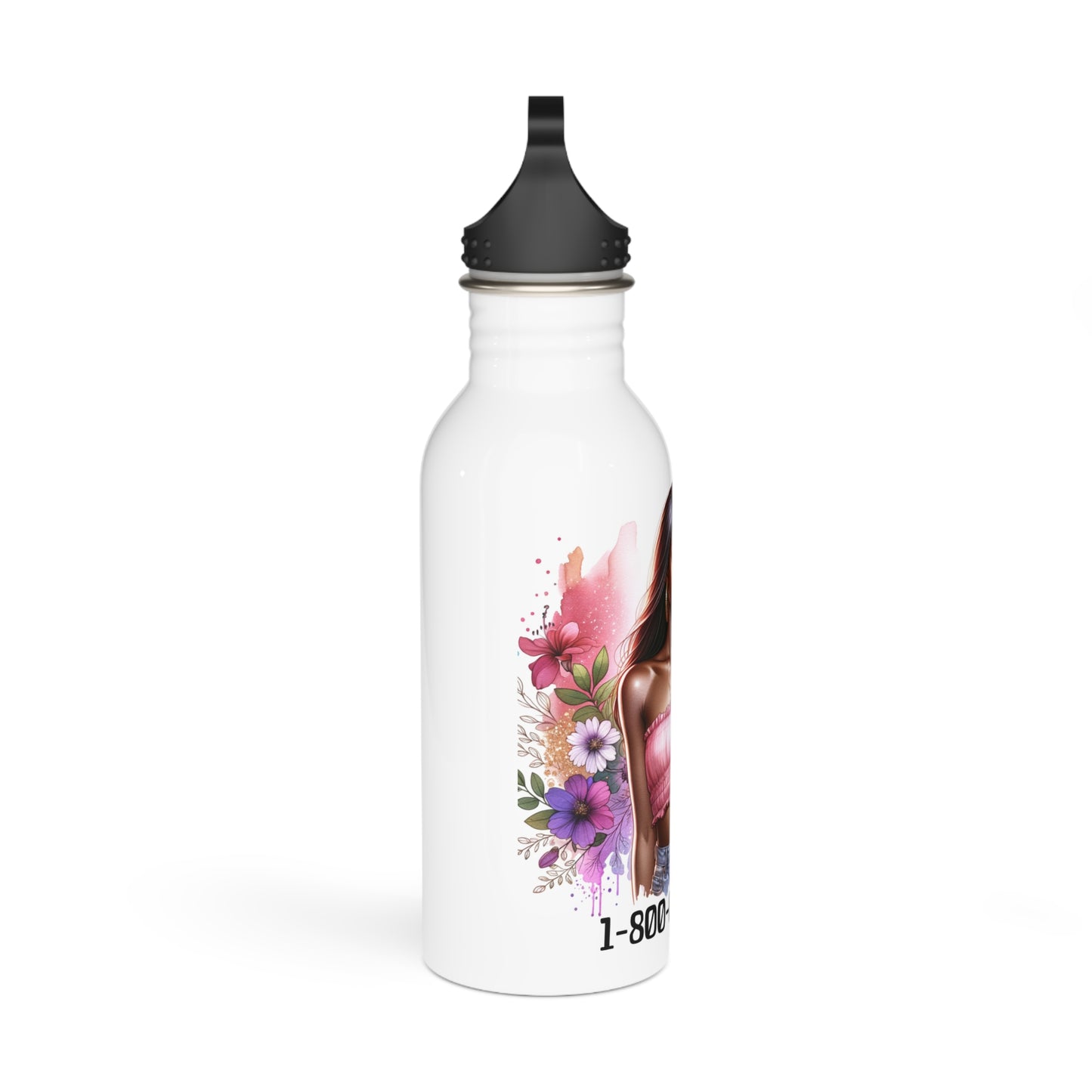 1-800-Boys-Lie Stylish Stainless Steel Water Bottle with Floral Design, Eco-Friendly Reusable Drinkware, Perfect for Girls, Gifts, Sports, and Daily Use