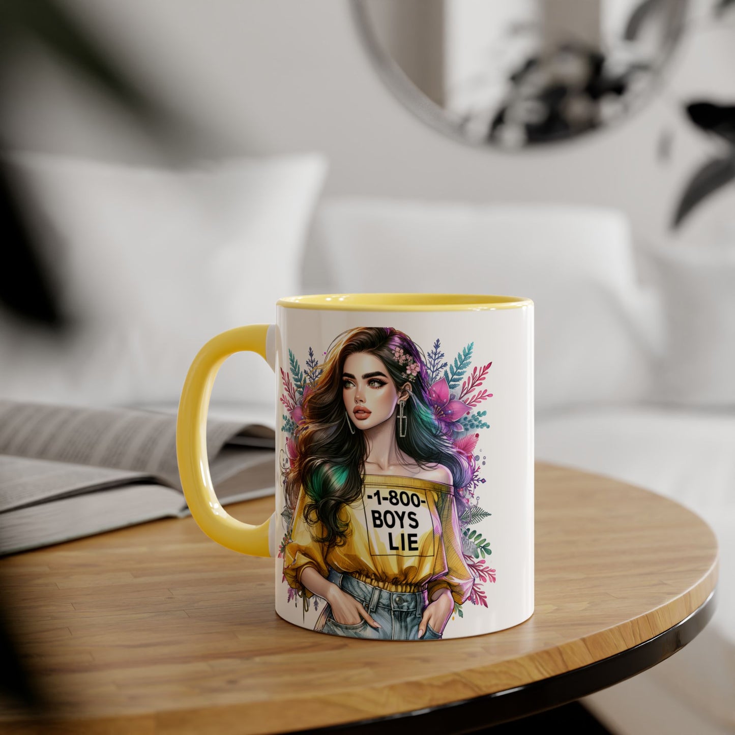 1-800-BOYS-LIE Chic Floral Accent Mug, 11oz Coffee Cup, Cute Gift for Her, Trendy Floral Drinkware, Ideal for Birthdays, Best Friend Gift, Unique [...]