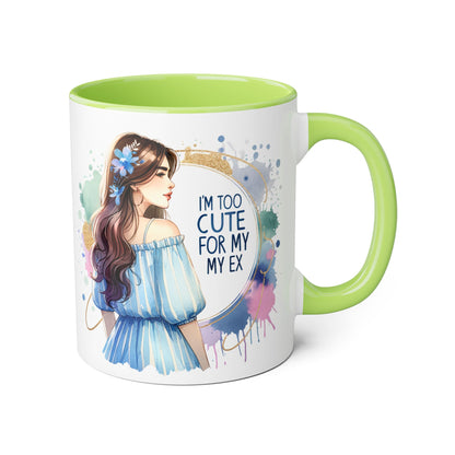Cute Ex-Quote Accent Mug, Funny Gift for Best Friend, Coffee Lover, Unique kitchen Decor, Cute Quote Mug