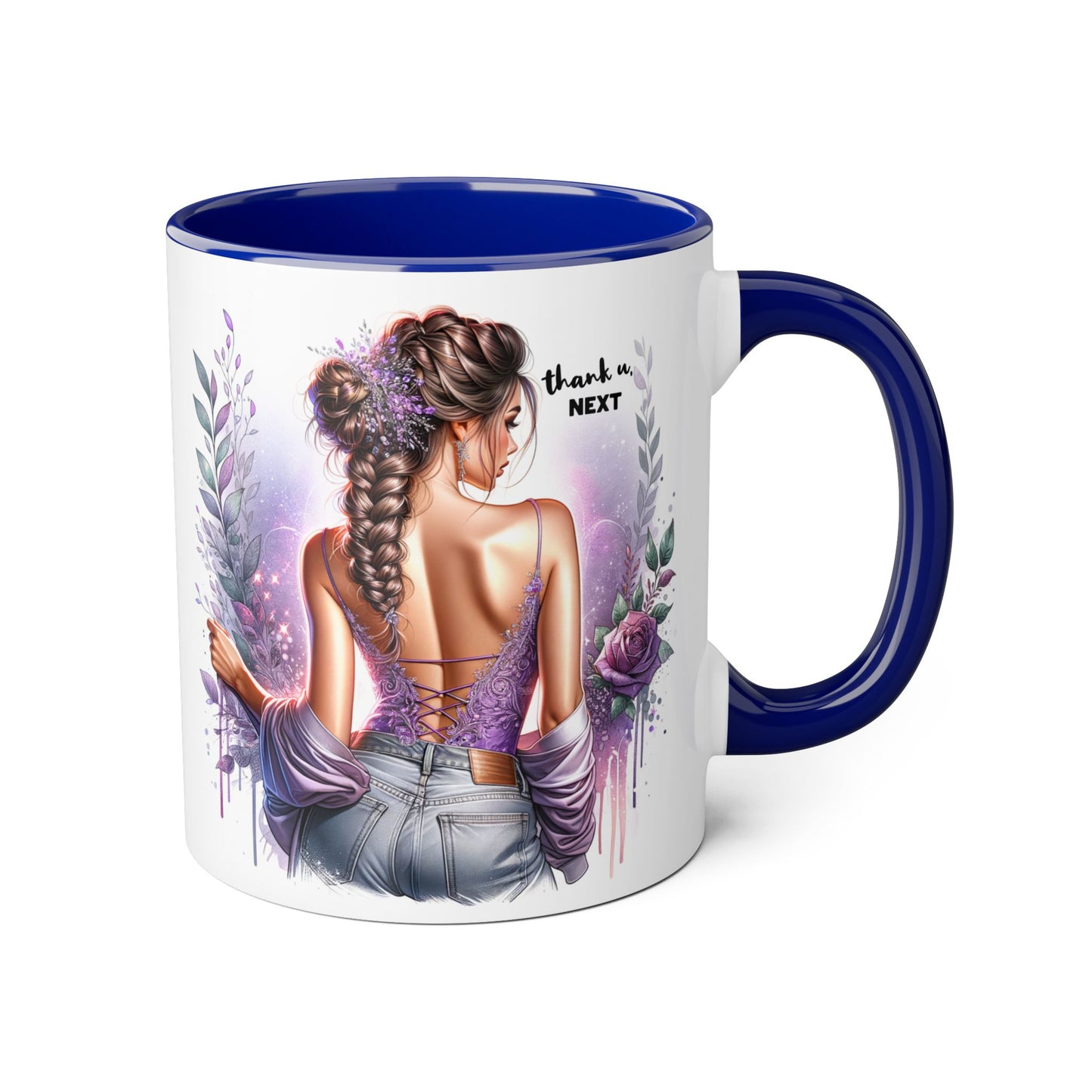 Thank U, Next Accent Mug | Inspirational Coffee Cup, Yoga Gift, Meditation Mug, Unique Home Decor, Self-Care Present