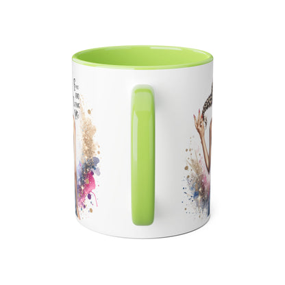 Free and Loving Me Accent Mug, Empowering Coffee Cup, Inspirational Gift, Unique Women’s Mug, Morning Motivation