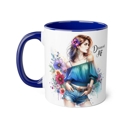Divorced AF Accent Mug