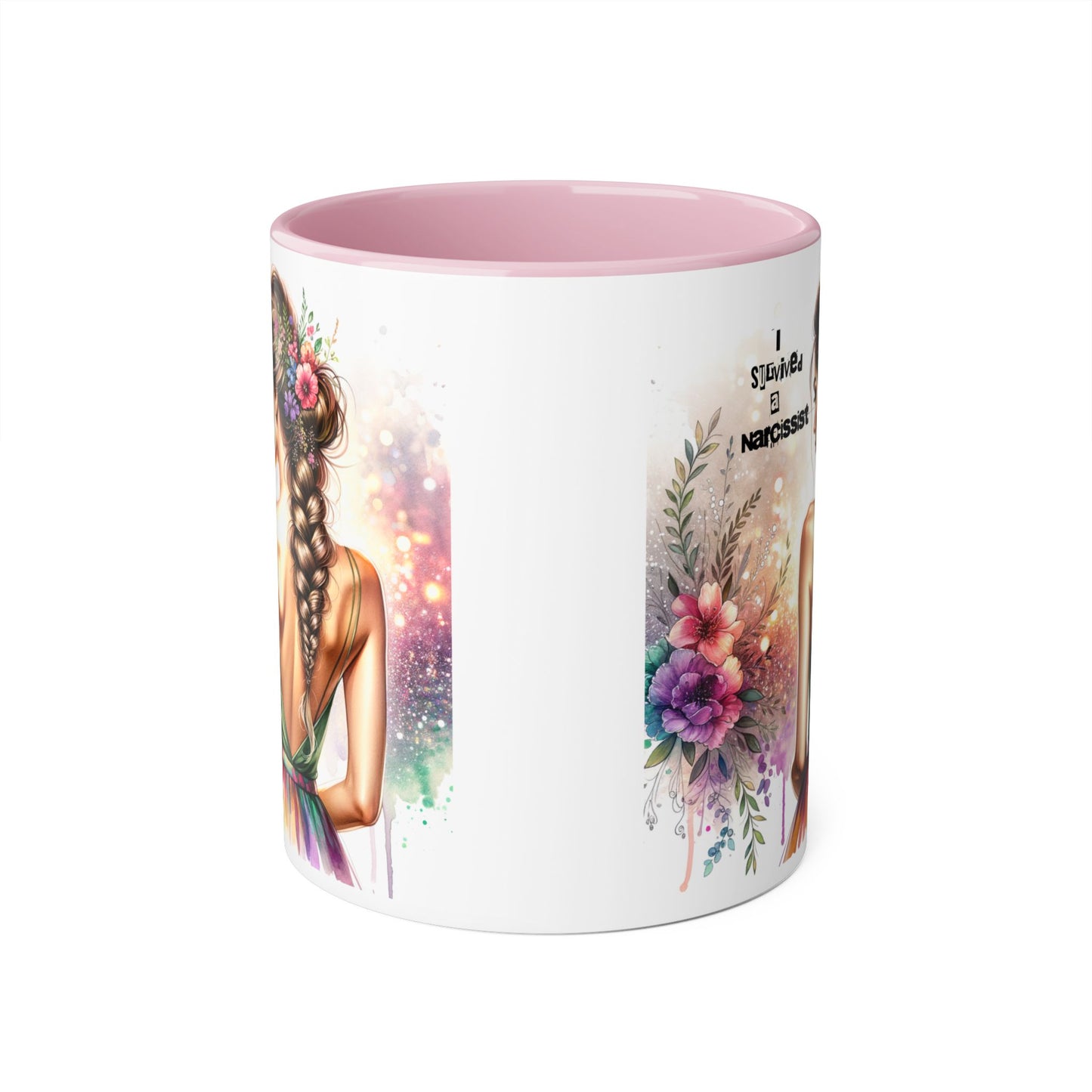 Colorful Floral Accent Mug