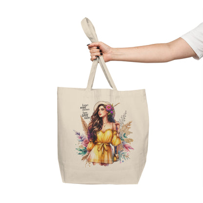 I Don`t Make Mistakes, I Just Date Them Boho Floral Canvas Shopping Tote - Eco-Friendly Grocery Bag, Beach Tote, Market Bag, Gift for Her, Trendy Reusable Bag