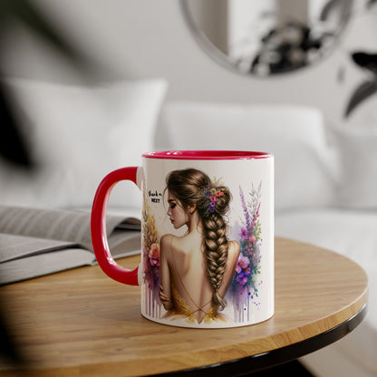 Thank U, Next Floral Art Accent Mug - Perfect Gift for Coffee Lovers, Boho Decor, Birthday, Tea Time, Home Office