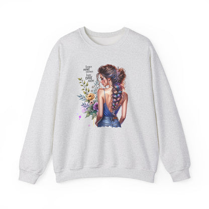 I Don`t  Make Mistakes, I Just Date Them Floral Illustration Crewneck Sweatshirt, Cozy Gift for Her, Casual Fashion, Spring Wardrobe Essential, Art Lover Apparel