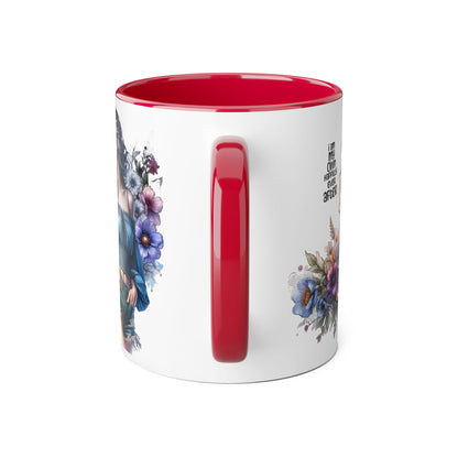 I Am My Own Happily Ever After Whimsical Floral Accent Mug - Perfect Gift for Her, Inspirational Coffee Cup, Self-Care Quotes, Boho Decor, Unique Tea Mug