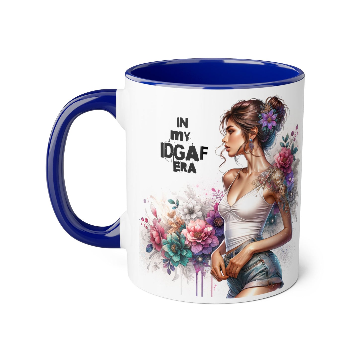 In My IDGAF Era Accent Mug - Black Ceramic Tea/Coffee Cup, Personalized Gift for Her, Quirky Home Decor, Unique Birthday Present, [...]