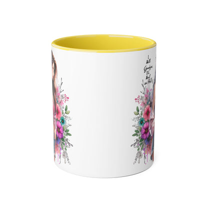 I Hold Grudges, I'll Heal in Hell  Humoristic Floral Accent Mug