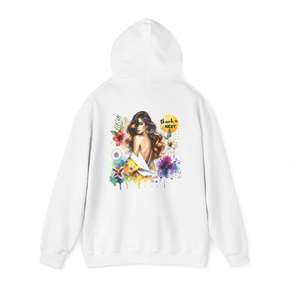 Thank U, Next Colorful Graphic Hooded Sweatshirt, Cozy Unisex Hoodie, Trendy Streetwear, Personalized Gift, Summer Vibes, Art-Inspired Fashion